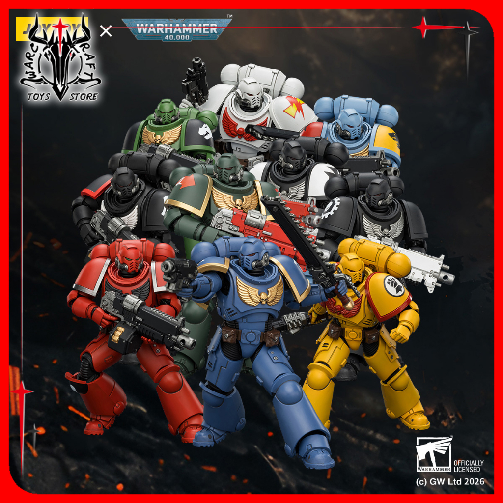 [ในสต็อก]JOYTOY WARHAMMER 40K Space Marines Ultramarines Outriders Brother Catonus 1/18 Action Figure