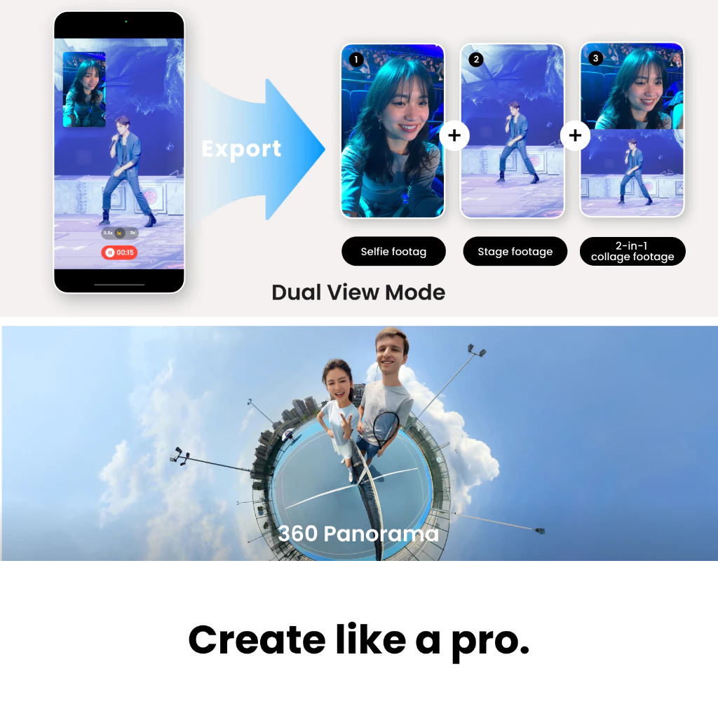 Insta360 Flow 2 Pro - ไม้กันสั่น AI พับได้สำหรับโทรศัพท์ ติดตามด้วย Apple Dockkit ได้กว่า 200 แอป มีการติดตามกลุ่มคน แพน 360º ขาตั้งกล้อง/ไม้เซลฟี่ในตัว ตัวกันสั่นแบบพกพาสำหรับ iPhone/Android thumbnail 7