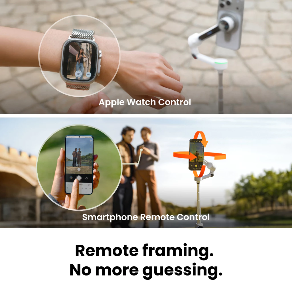 Insta360 Flow 2 Pro - ไม้กันสั่น AI พับได้สำหรับโทรศัพท์ ติดตามด้วย Apple Dockkit ได้กว่า 200 แอป มีการติดตามกลุ่มคน แพน 360º ขาตั้งกล้อง/ไม้เซลฟี่ในตัว ตัวกันสั่นแบบพกพาสำหรับ iPhone/Android thumbnail 9