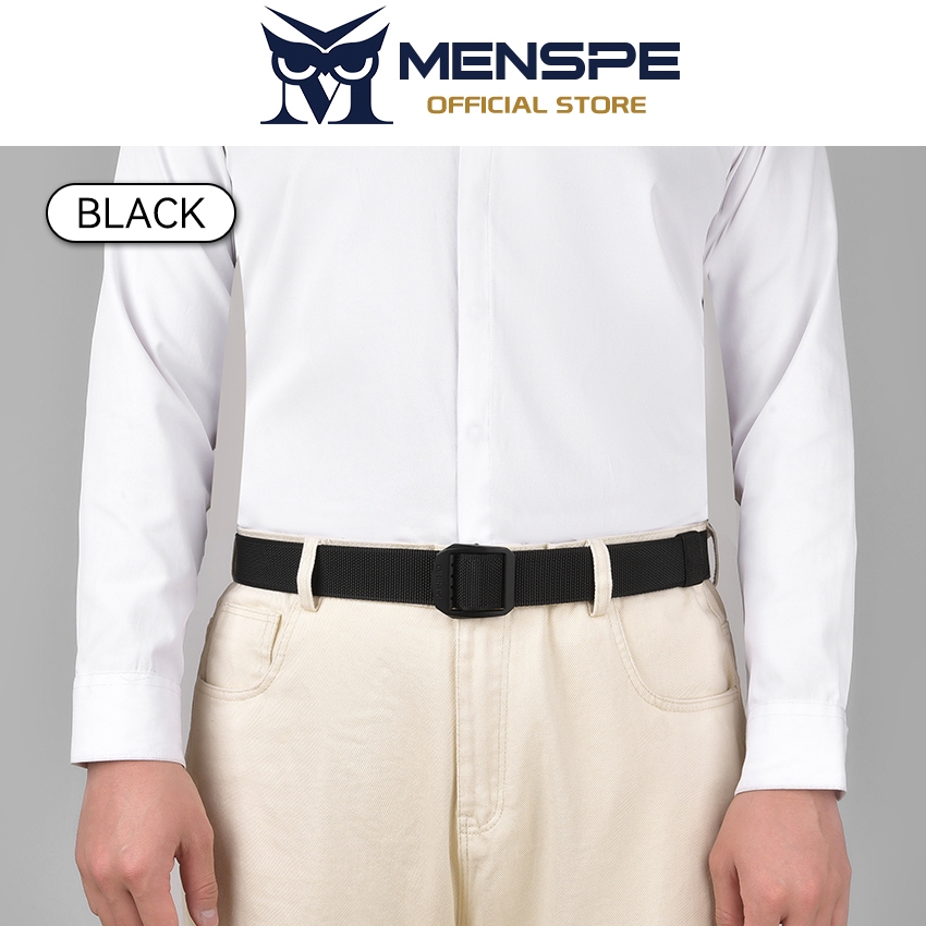 MENSPE حزام نايلون رياضي بإبزيم دوّار — صورة 4