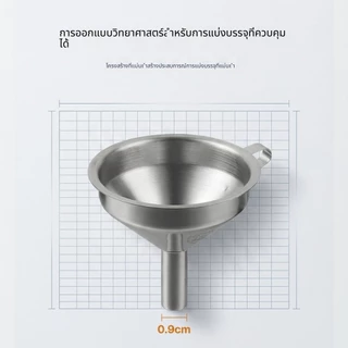 กรวยสแตนเลส ขนาดเล็ก 4.7/5.7/7.8 ซม. พร้อมหูจับ เกรดอาหาร ไม่ขึ้นสนิม ทนทาน ใช้เทน้ำมัน เหล้า น้ำเชื่อม ของเหลวขวดเล็ก ทำความสะอาดง่าย แข็งแรง ใช้ในครัวบ้าน ร้านอาหาร ร้านกาแฟ มีขนาดให้เลือกครบ