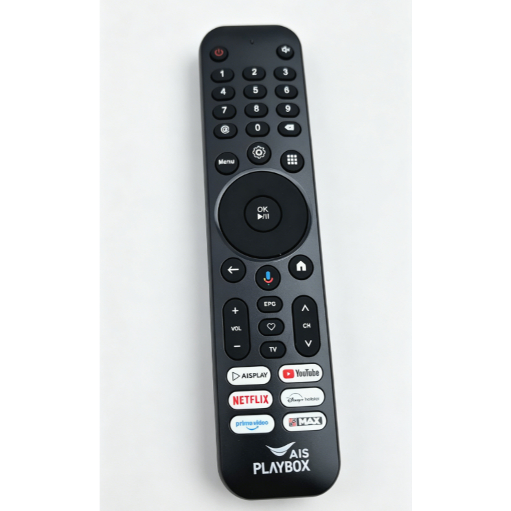 รีโมทคอนโทรลทดแทนสําหรับกล่องทีวี AIS Playbox พร้อมการค้นหาด้วยเสียง, Netflix, YouTube, Prime Video,