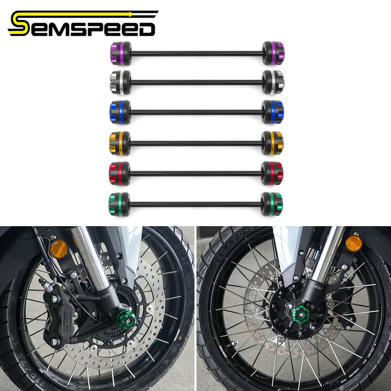 SEMSPEED สําหรับ ZONTES 368 368G 368E 368D รถจักรยานยนต์ CNC เพลาล้อหน้า Slider ป้องกัน Falling