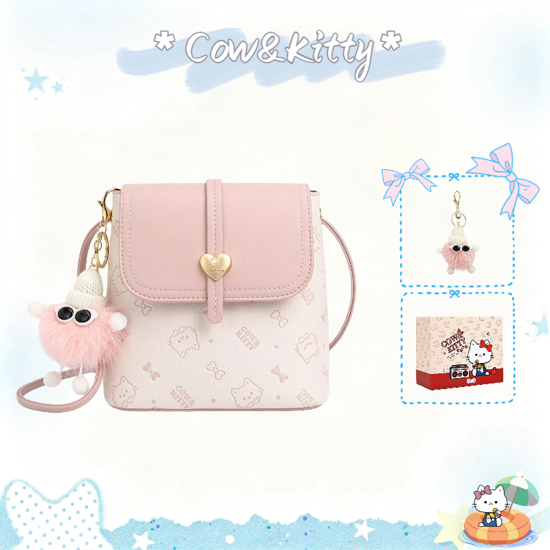 กระเป๋าสะพายข้าง Cow&Kitty กระเป๋าสะพายไหล่ผู้หญิงวัสดุแข็งแรงทนทาน รับน้ำหนักดี ไซส์กระทัดรัดพกพาสะดวก ดีไซน์เรียบง่ายเข้ากับทุกลุค ของใช้