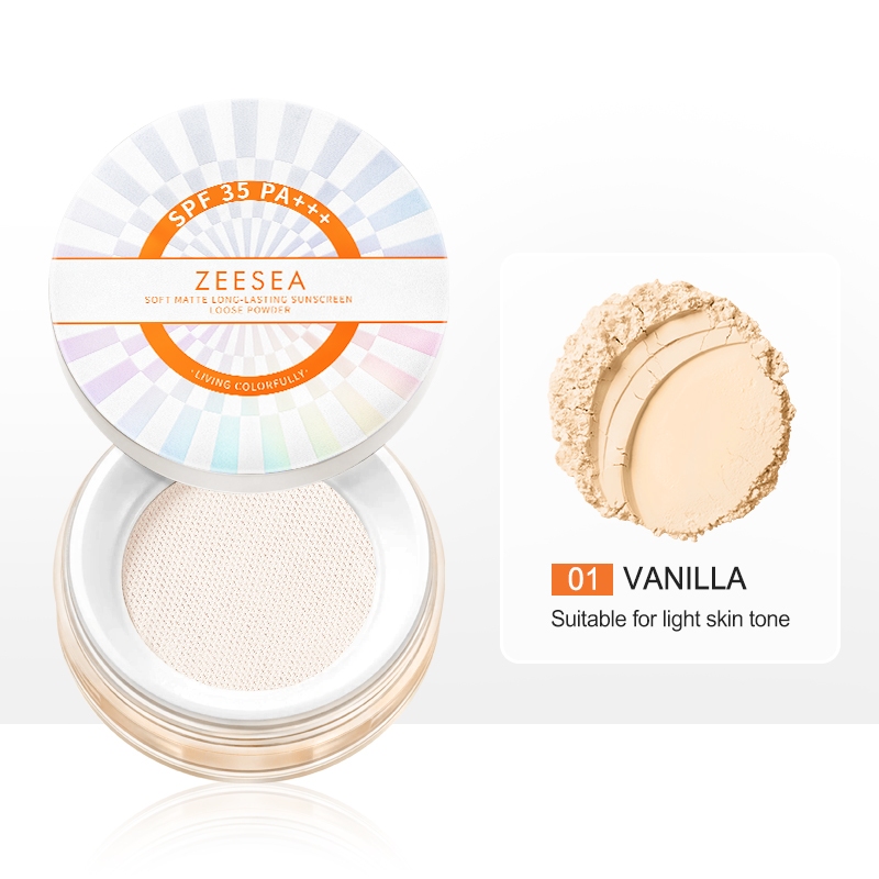ZEESEA Sunscreen Loose Powder SPF 35 PA+++ - Oil Control Sun Protection Waterproof ติดทนนาน เพอร์เฟค ฟอร์ สมูท เรเดียนท์ สกิน — صورة 8