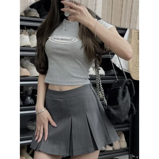 กระโปรงเทนนิส เอวสูง กระโปรงจีบ กระโปรงสั้น Skirts สีพื้น มีซับใน สไตล์สาวฮอต พลางหุ่น ผ้าคุณภาพสูง พร้อมส่ง