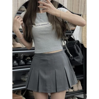 กระโปรงเทนนิส เอวสูง กระโปรงจีบ กระโปรงสั้น Skirts สีพื้น มีซับใน สไตล์สาวฮอต พลางหุ่น ผ้าคุณภาพสูง พร้อมส่ง