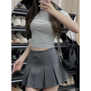 กระโปรงเทนนิส เอวสูง กระโปรงจีบ กระโปรงสั้น Skirts สีพื้น มีซับใน สไตล์สาวฮอต พลางหุ่น ผ้าคุณภาพสูง พร้อมส่ง