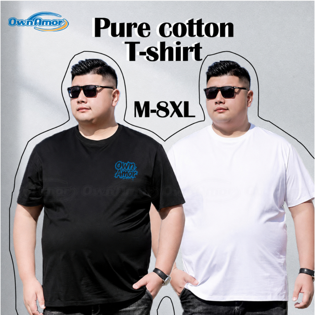 【สต็อกท้องถิ่น】ผู้ชายครึ่งแขนบวกขนาดเสื้อยืดสีทึบ ระบายอากาศได้อย่างรวดเร็วแห้งหลวม เสื้อยืดสีดำ