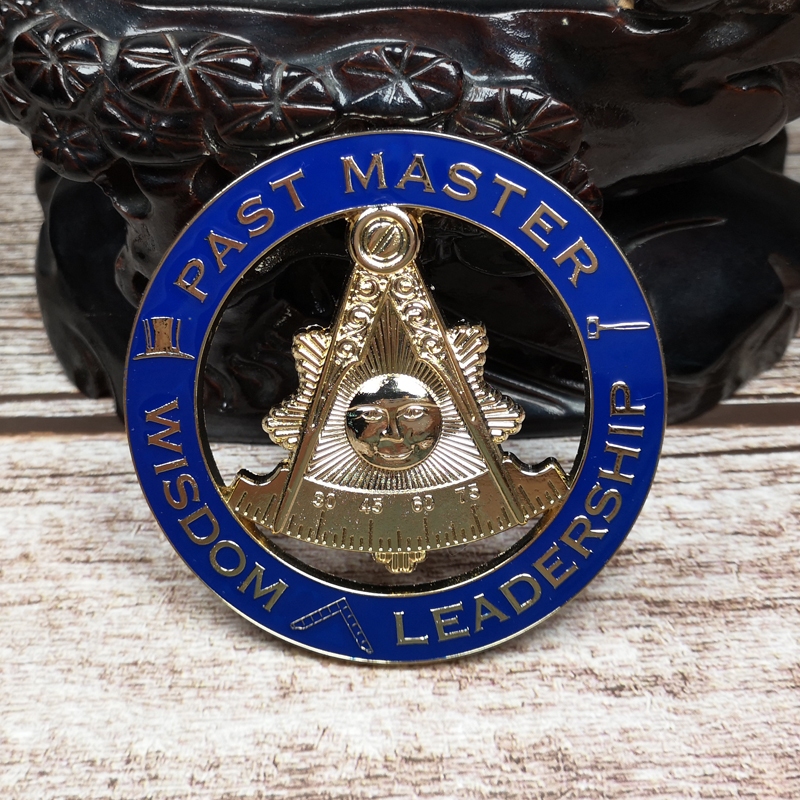 Masonic Auto Car Emblems Mason Freemason Badge "PAST MASTER WISDOM LEADERSHIP" ขนาด 3 เทคนิคการตกแต่