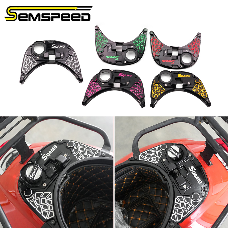 SEMSPEEDFor VESPA Sprint Primavera 150 รถจักรยานยนต์ฝาครอบถังแก๊สด้านหลังถังน้ํามันเชื้อเพลิงฝาครอบ Guard