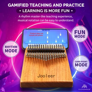 Jooleer Kalimba คาลิมบาอัจฉริยะ 17 คีย์/ 21 แอพพลิเคชั่นคาลิมบา คีย์ เกมดนตรีสนุกๆ เล่นง่าย เหมาะสำหรับผู้ใหญ่และเด็ก