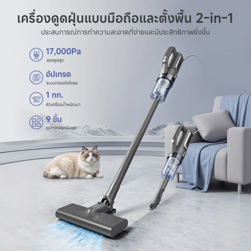 Simplus PP Krit เครื่องดูดฝุ่นมีสาย 18000PA/17000PA XCQH008/XCQH011 thumbnail 3