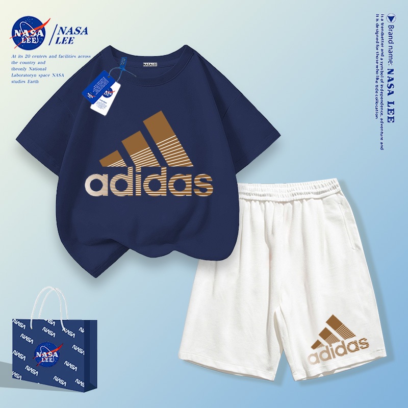【จัดส่งในวันเดียวกัน】NASA ชุดเด็กแขนสั้นและกางเกงขาสั้น ลาย IP สุดเก๋ เหมาะสำหรับอายุ 3-16 ปี ใส่ได้ทั้งเด็กหญิงและเด็กชาย แต่งง่าย สไตล์ลำลอง 2 ชิ้น