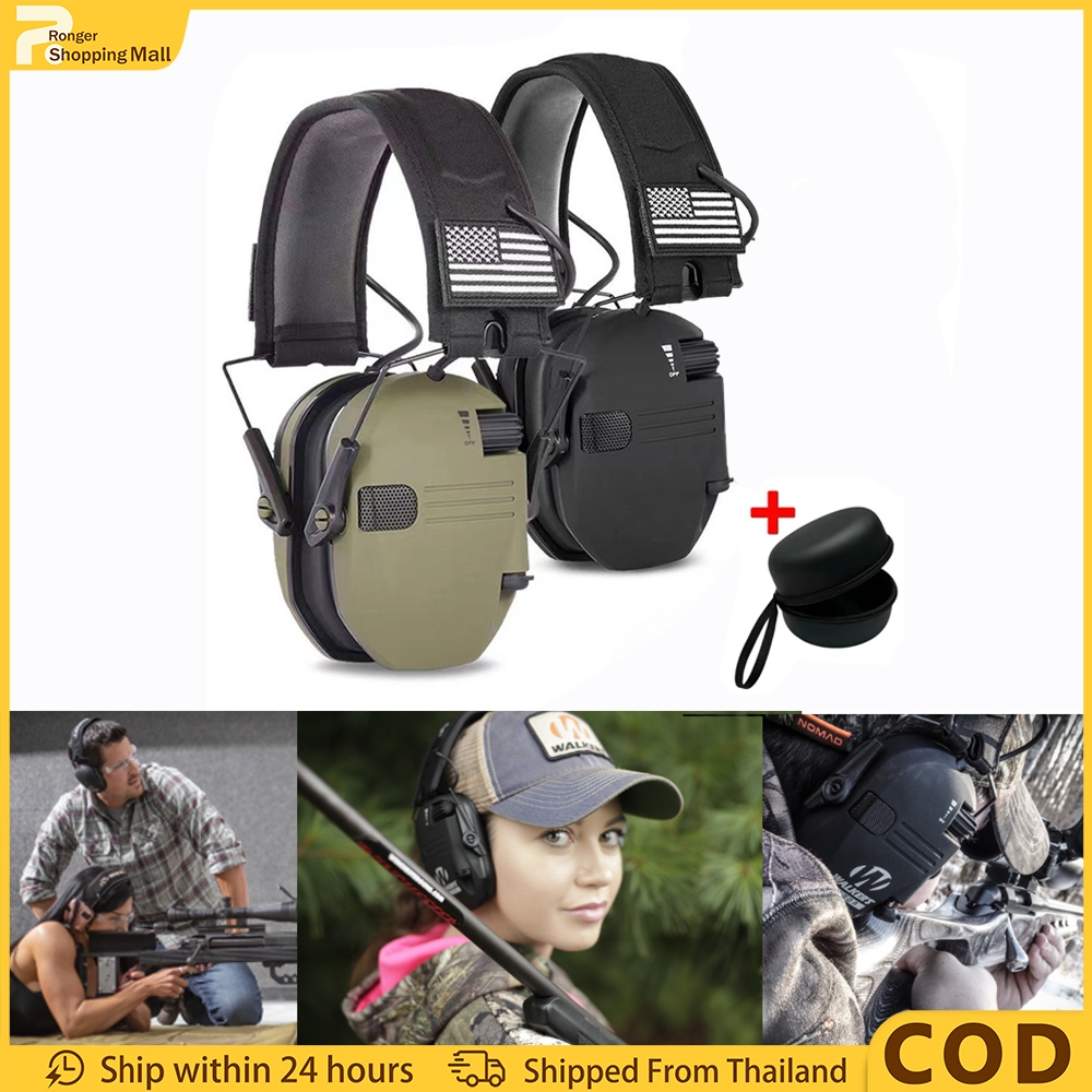 (COD)หูฟังลดเสียงรบกวน Tactical Razor Tactical Earmuffs หูฟังยิงปืนแบบครอบหูตัดเสียงรบกวนอัตโนมัติ