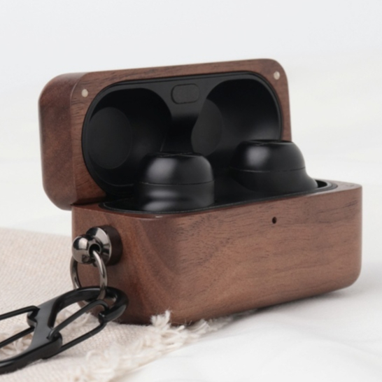 For Technics EAH-AZ100 Case,AZ100 Solid Wood Protective Case with Metal Buckle