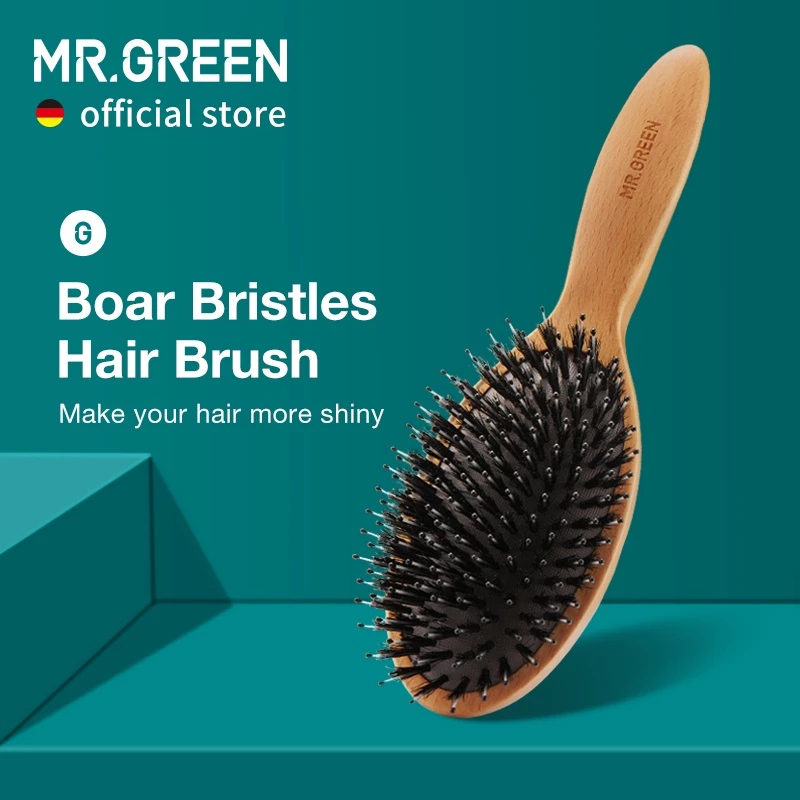 MR.GREEN หวีแปรงธรรมชาติ สําหรับนวดผมยาว