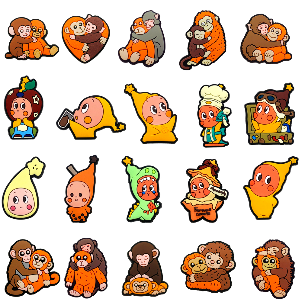 Hot 1 ชิ้น Monkey และ Star Man รองเท้าอุปกรณ์เสริม PVC รองเท้าแตะตกแต่ง - รองเท้า Charms ของขวัญ
