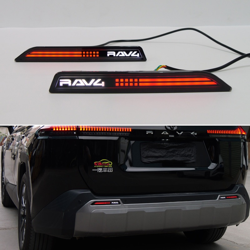 Toyota RAV4 VI XA60 2026 ไฟกันชนด้านหลัง LED 3-in-1 ฟังก์ชั่นด้านหลังโคมไฟวิ่งเบรคไฟเลี้ยว Reflector