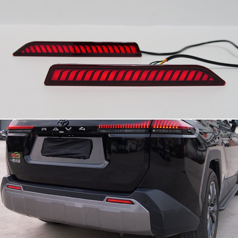 Toyota RAV4 XA60 2026 ไฟกันชนด้านหลัง LED 3-in-1 ฟังก์ชั่นด้านหลังโคมไฟวิ่งเบรคไฟเลี้ยว Reflector
