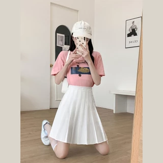 [ส่งด่วน]กระโปรงเทนนิสยาว ผ้าสูท Tennis Skirt มีชับใน 4 สี XS-XXXL กระโปรงพลีท กระพลีทยาว กระโปรงขาว คุณภาพสูง พร้อมส่ง