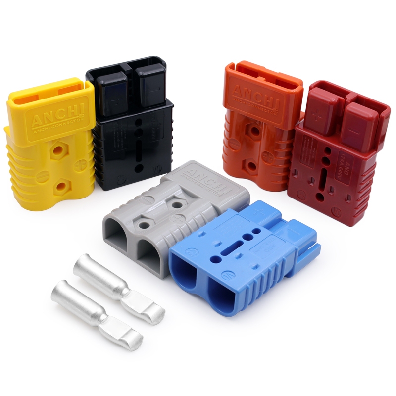 10PCS 5 คู่ 1/0AWG 2AWG 4AWG ทองแดงชุบเงินเทอร์มินัลสําหรับ 2Pin 175A แบตเตอรี่เชื่อมต่อ