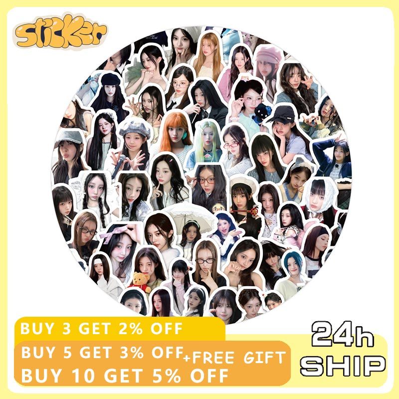 100pcs Kpop สาวเกาหลีกลุ่ม ILLIT สติกเกอร์ DIY โทรศัพท์ถ้วยน้ําสติกเกอร์กันน้ําพัดลมของขวัญ