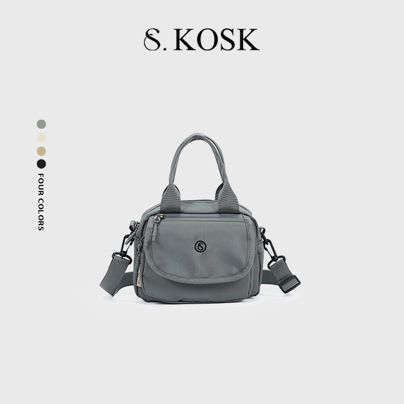SDALY KOSK-Multi-Compartment Casual Canvas น้ําหนักเบา All-Match Cross-Body Commuter mini Bag