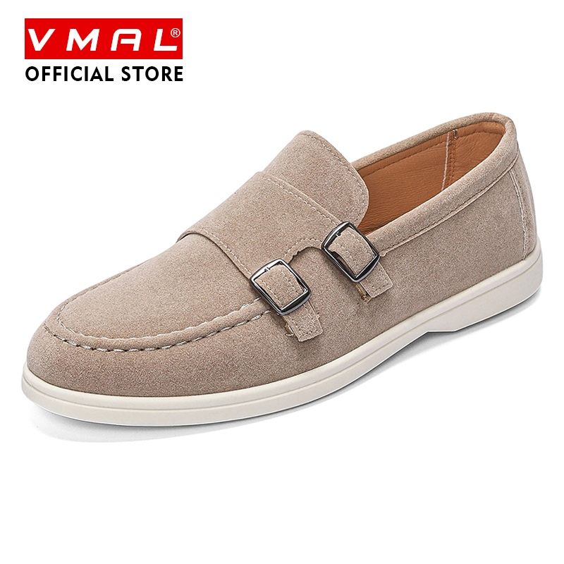 39-45 รองเท้าโลฟเฟอร์หัวเข็มขัดโลหะสําหรับผู้ชายสวมรองเท้าลําลองน้ําหนักเบาสบายสําหรับสํานักงานทุกวันและสวมใส่กลางแจ้ง