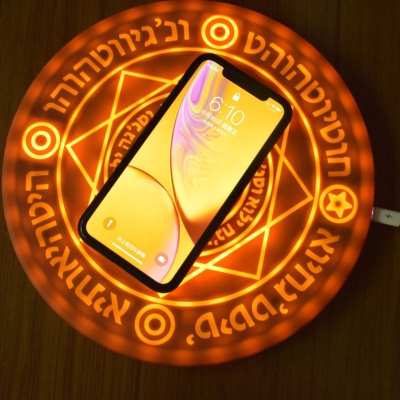 Glowing Magic Array Qi Wireless Charger Cartoon Charging Pad