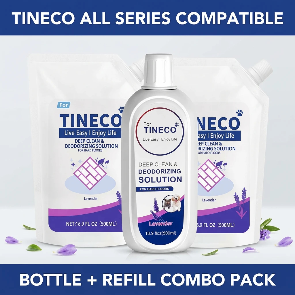 พร้อมสต็อก TINECO น้ํายาทําความสะอาดพื้น ขวด 500 มล. + กระเป๋ารีฟิล Combo กลิ่นลาเวนเดอร์ All Tineco