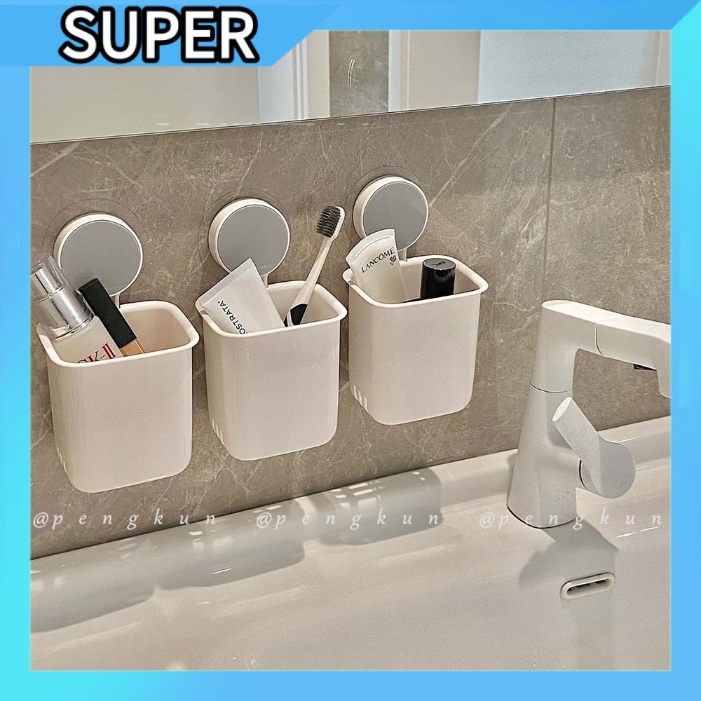 ที่ใส่ของแขวนผนัง 🚿 ไม่ต้องเจาะ 🔩 ห้องน้ำ/เครื่องสำอาง 💄 ของใช้ในบ้าน 🏠A00207