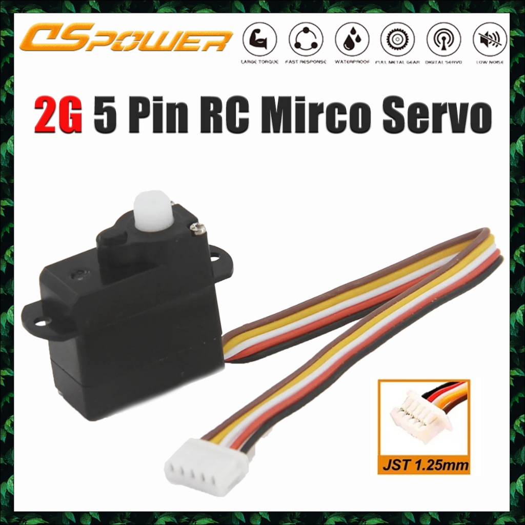 NEBRC 2g 5 Pin RC Mirco Servo สําหรับ Dron Mini RC เครื่องบิน Fpv Racing Drone เฮลิคอปเตอร์ปีกคงที่ 