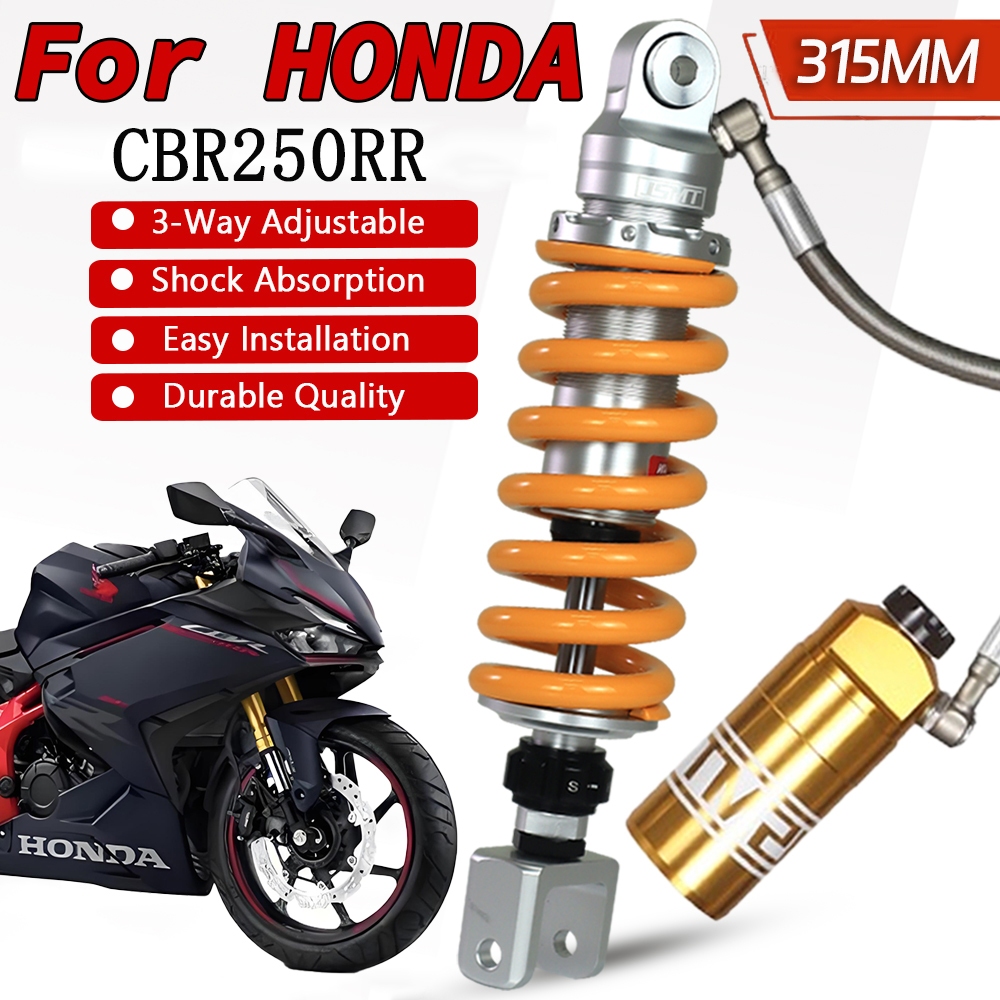 JSMT สําหรับ Honda CBR250RR 315 มม./305 มม.สามทางปรับ Damping Air Reservoir Central ด้านหลังโช้คอัพ Preload การบีบอัด Rebound ปรับรถจักรยานยนต์ดัดแปลง Suspension