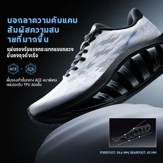 【xtep】LIGHT BOAT ULTRA | พื้นรองเท้าหนาพิเศษ โครงสร้างรองรับแรงกระแทกแบบใหม่ รองเท้าที่สวมใส่สบายสำหรับการวิ่งเหยาะๆหลังการแข่งขัน