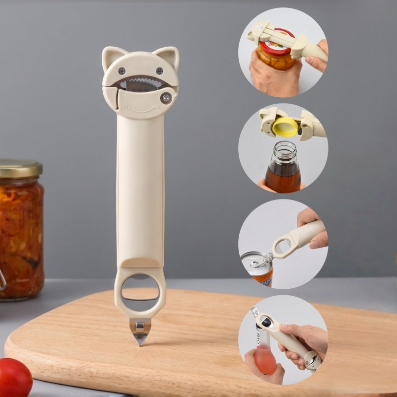 เครื่องเปิดขวดโหลหลายฟังก์ชัน Multi Function Bottle Opener Jar Opener Can Opener Bottle Opener Lid Opener