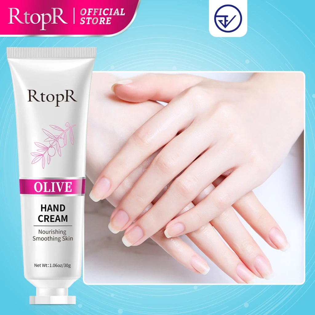 RtopR FDA ครีมบำรุงมือจากน้ำมันมะกอก - สารสกัดจากน้ำมันมะกอกและวิตามิน E ช่วยให้ความชุ่มชื้น ป้องกันการแตกแห้ง ไม่มันและมีกลิ่นหอม ขนาดพกพา