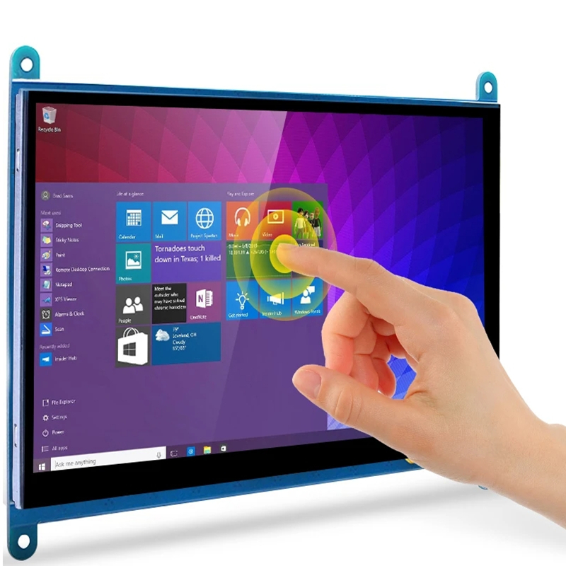 7 นิ้ว Raspberry Pi 4/3/2/B/B+/A+ Monitor 1024x600 IPS 5 จุดหน้าจอสัมผัสแบบ Capacitive ฟรีจอแสดงผล H