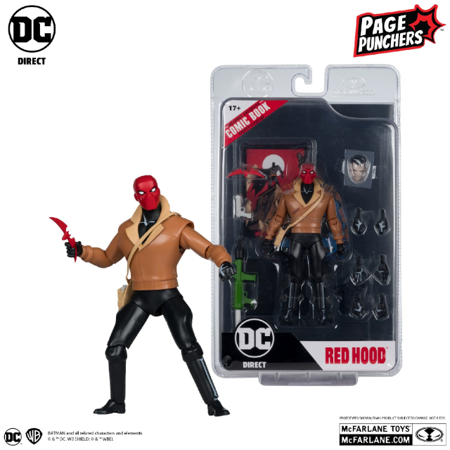 McFarlane DC Page Punchers Batman TAS Animation Style Red Hood Jason Todd Standard Action Figure