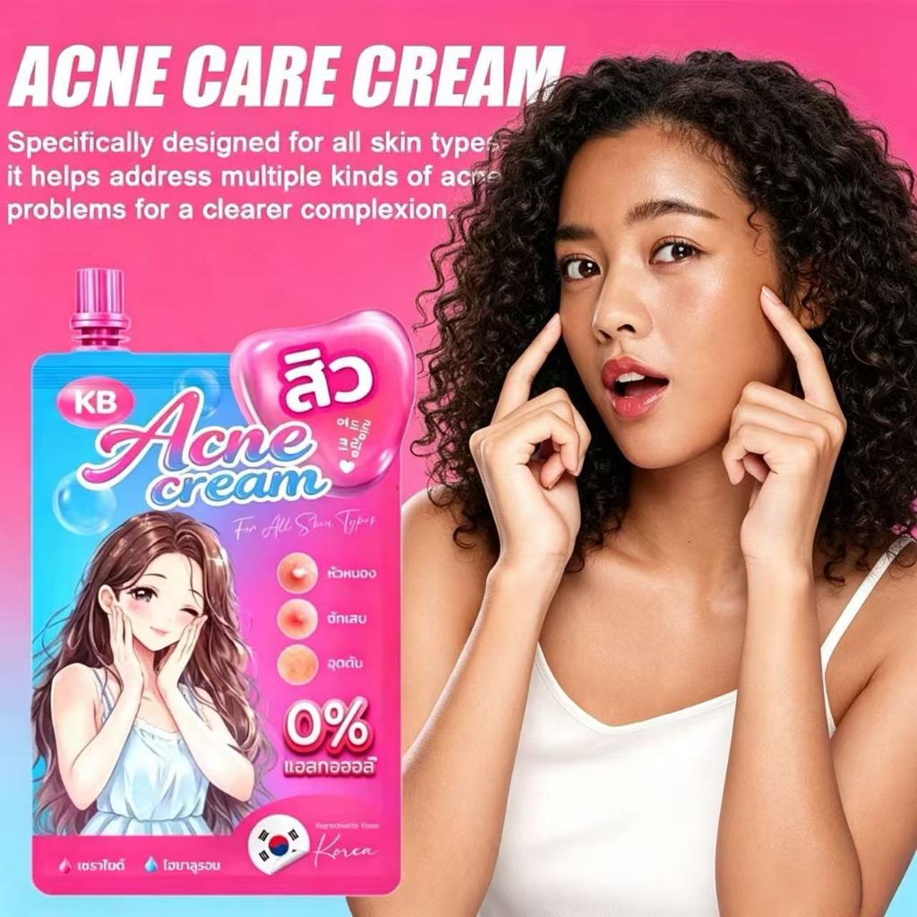 Acne Care Cream Blemish Acne Scar Pimple Care Face Cream สําหรับฝ่าวงล้อมและรอยแผลเป็น