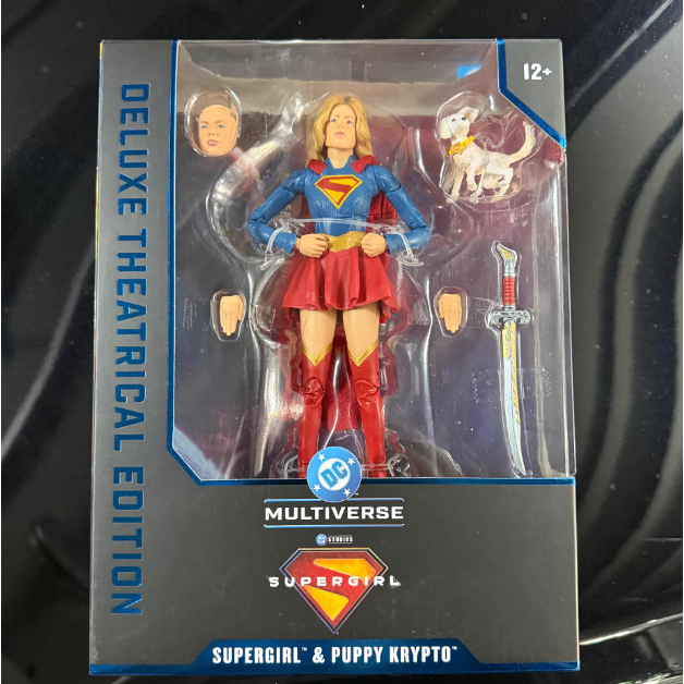 McFarlane Multiverse Supergirl Deluxe Edition, SuperGirl & Puppy Krypto Action Figure