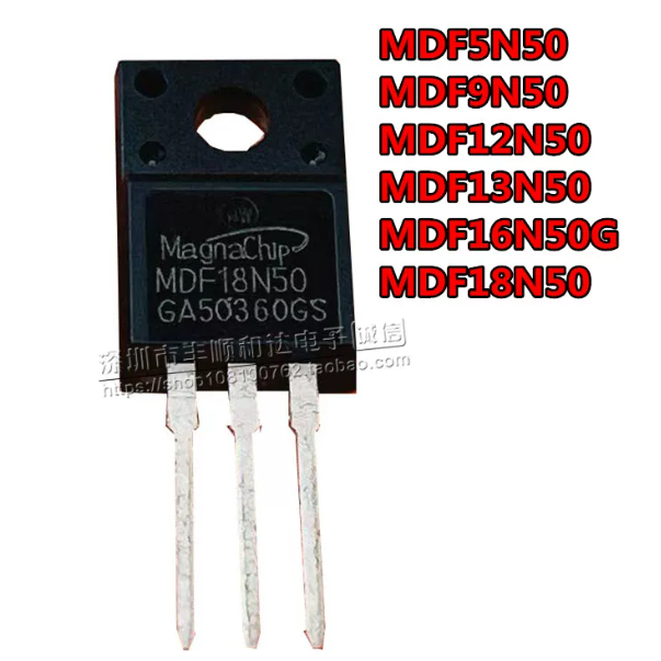 5PCS ใหม่ MDF 18n50mdf5n50/9n50/12n50/13N50/16n50g MOS FET