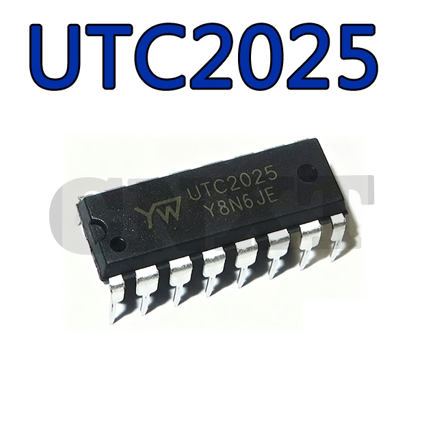 5PCS UTC2025 DIP16 เครื่องขยายเสียงชิปยี่ห้อใหม่เดิม