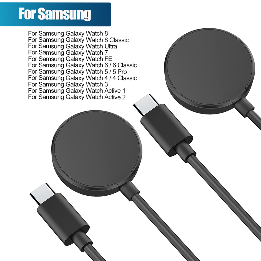 สําหรับ Samsung Galaxy Watch 8/Ultra/7/FE/6 Classic/5 Pro/4/3/Active 2 USB-C สายชาร์จไร้สาย