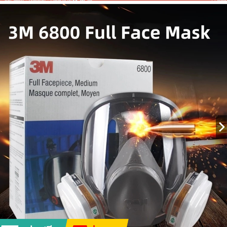 【แท้ พร้อมสต็อก】3M 6800 พร้อมตลับกรอง 6001 Full Face Mask หน้ากากป้องกันฝุ่นสารเคมี (ของแท้) ครบชุดป้องกันสารเคมี พ่นยาการเกษตร ฝุ่นควัน