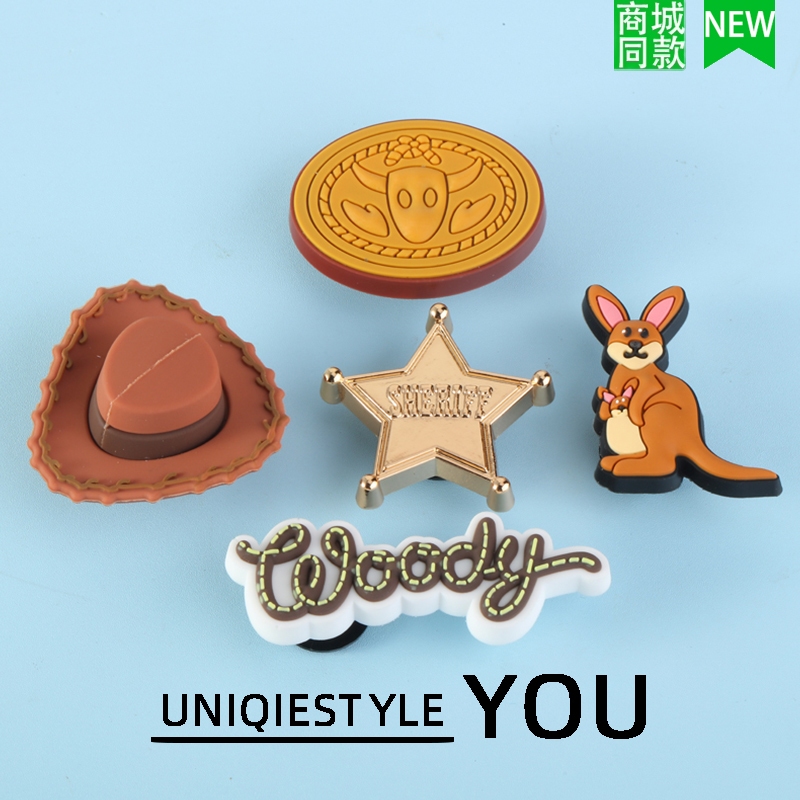 สไตล์ใหม่รองเท้าหัวเข็มขัดรองเท้าดอกไม้อุปกรณ์เสริม DIY ที่ถอดออกได้เนื้อสามมิติ Woody Denim High-End Zhibix