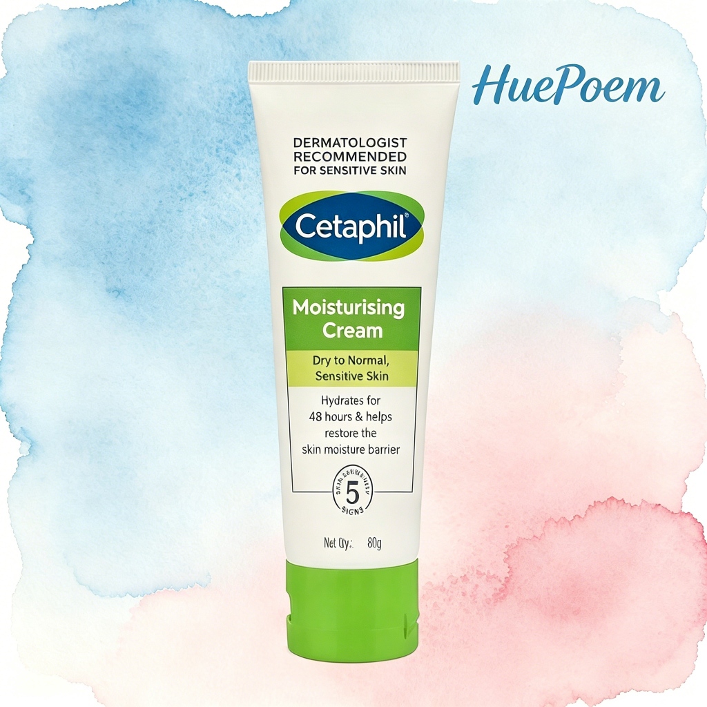 Cetaphil Moisturising Cream 80g, 48hr Hydrating Cream สําหรับผิวแห้งถึงผิวธรรมดาผิวแพ้ง่าย