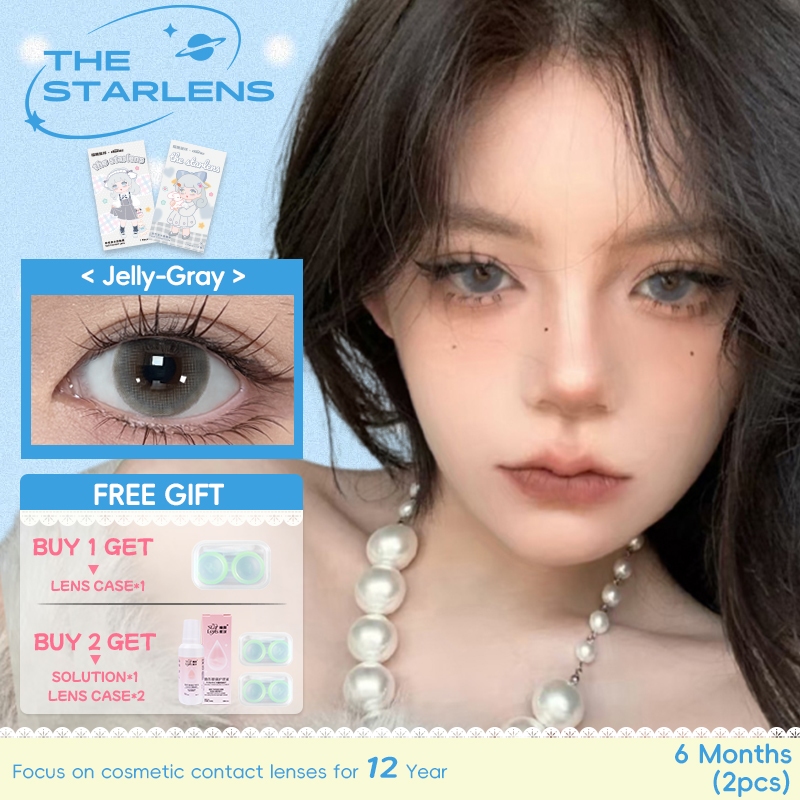 Starlens คอนแทคเลนส์ 1 คู่ 6 เดือน Myopia Lens เกรด 0~8.00 DIA14.2-14.5mm คอนแทคเลนส์ธรรมชาติ