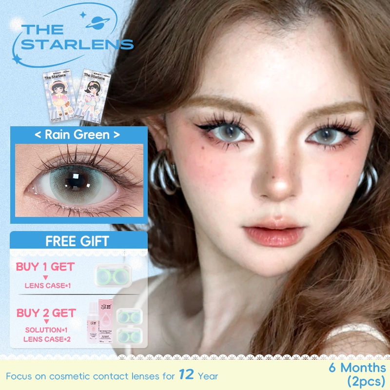 Starlens คอนแทคเลนส์ 1 คู่ lens DIA14.2-14.5 มม.เกรด(0-8.0) คอนแทคเลนส์ 6 เดือน บิ๊กอาย คอนแทคเลนส์ 1 คู่