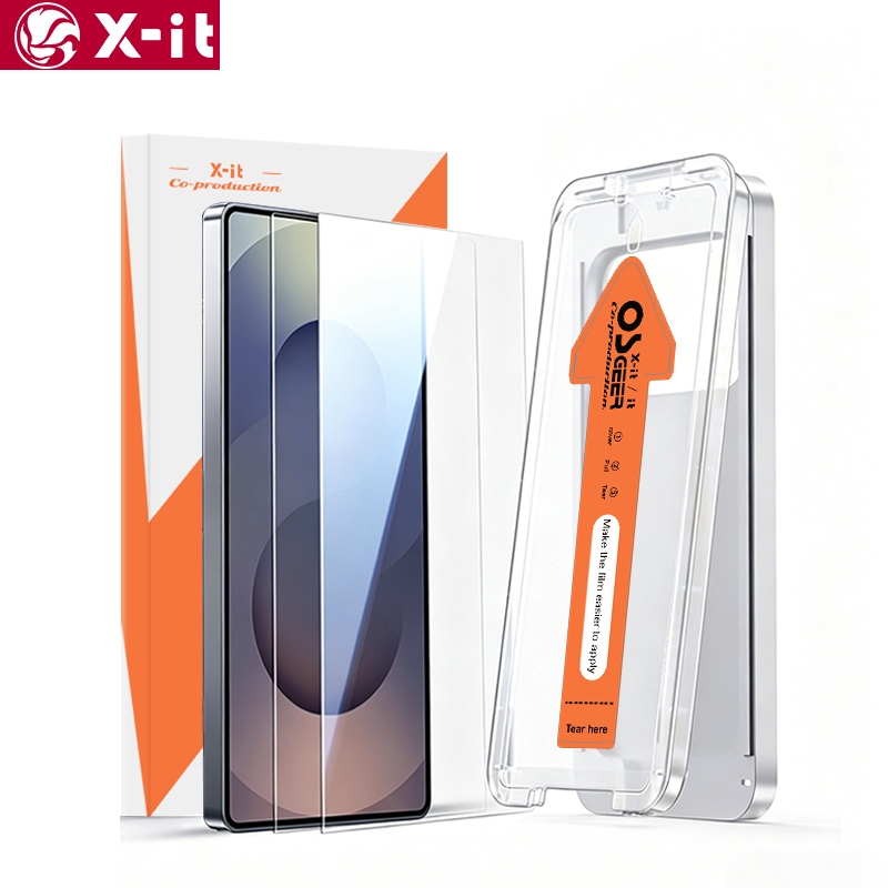 X-IT 2 แพ็คสําหรับ Samsung Galaxy S26 S25 S24 Ultra Plus ปกป้องหน้าจอ, พร้อมฟิล์มนิรภัยกันกระแทก, การล้างฝุ่นอัตโนมัติ, Bubble Free & HD Clear, ติดตั้งง่าย
